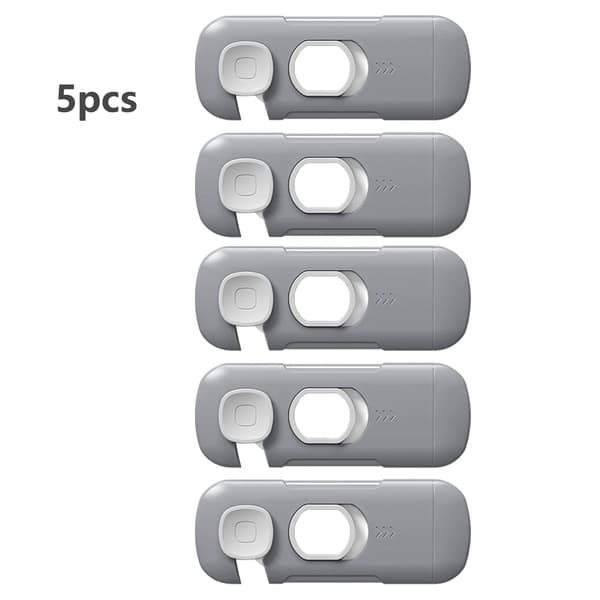 Skåplås, Barnsäkerhetsskydd, Lätt Installation,C302-Drak Gray 5pcs