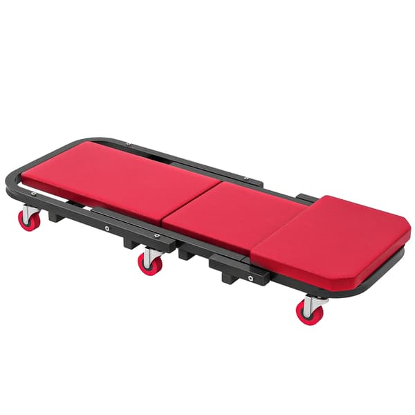Mechanik Creeper, 2-i-1 Design, Heavy-Duty Support,Roserød