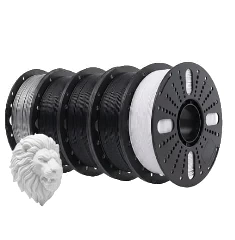 3D-printer filament, 1,75 mm diameter, miljøvenligt materiale,Sort * 3+Hvid * 1+Grå * 1