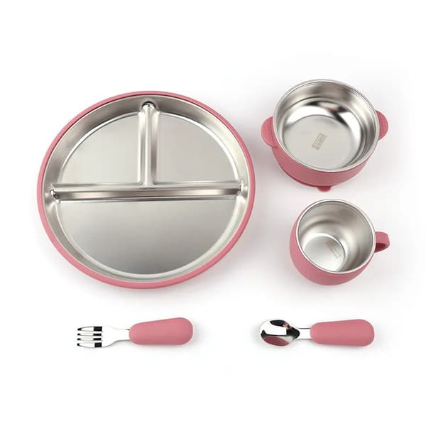 Baby Feeding Set, Multifunktionelt Service, Sikker Materialer,Rød