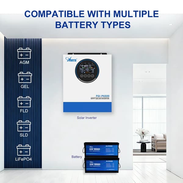 Inverter, Parallel Konfiguration, Ren Sinuskurve Udgange,P6500W 48V
