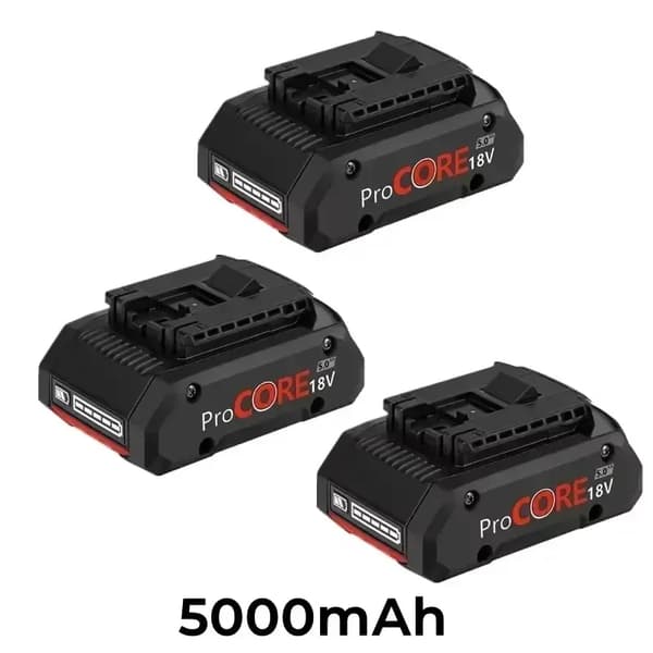 Batteri, 5000mAh kapacitet, lättviktig design,18V-a, 3ST 5000mAh