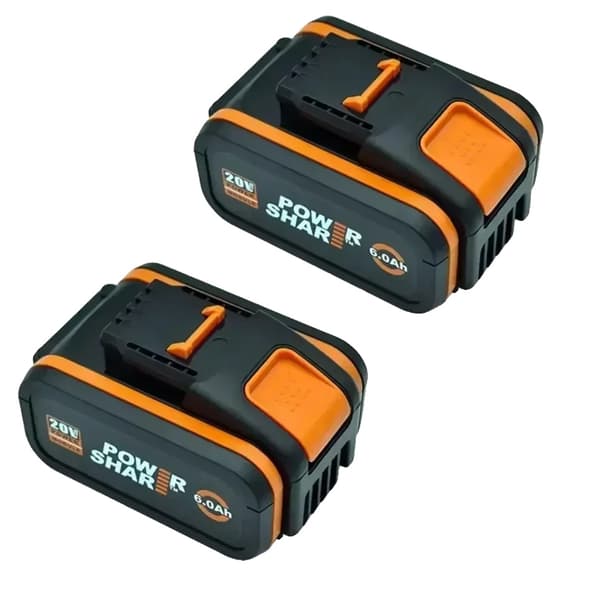 Batteri, 20V, 6000mAh kapacitet,Worx 6AhX2