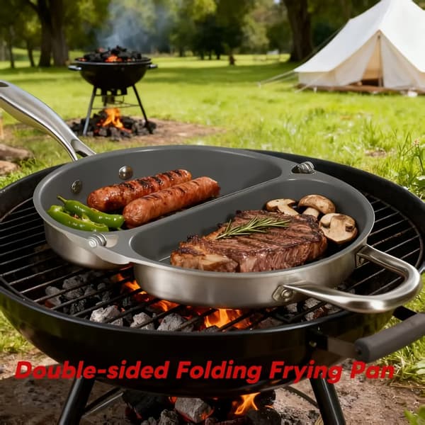 Omeletpande, Dobbelt-Sidet, Foldbart Design,MULTI