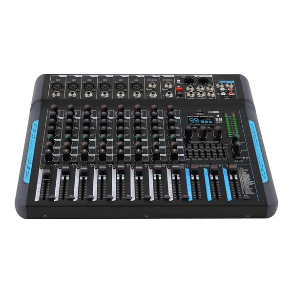 Analog Mixer, 10 Kanaler, DSP Effekter,sort