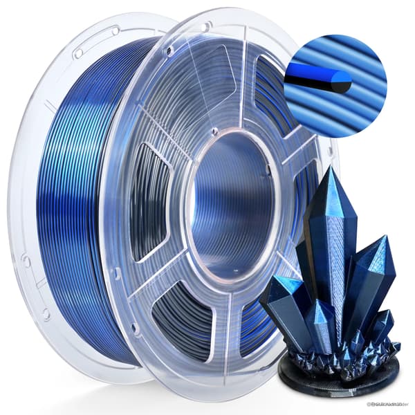 3D Printer Filament, PLA+ SILK, Boblefri,SKDC-BK BL