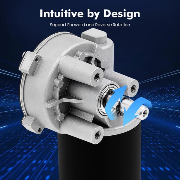 Ormegear Motor, Høj Moment, Lav Støj,sort