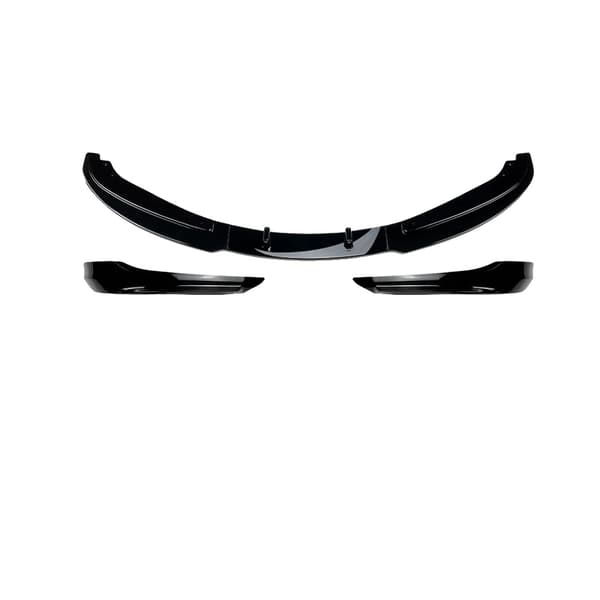 Front Bumper Splitter, Aerodynamisk Design, Nem Installation,Glans Sort