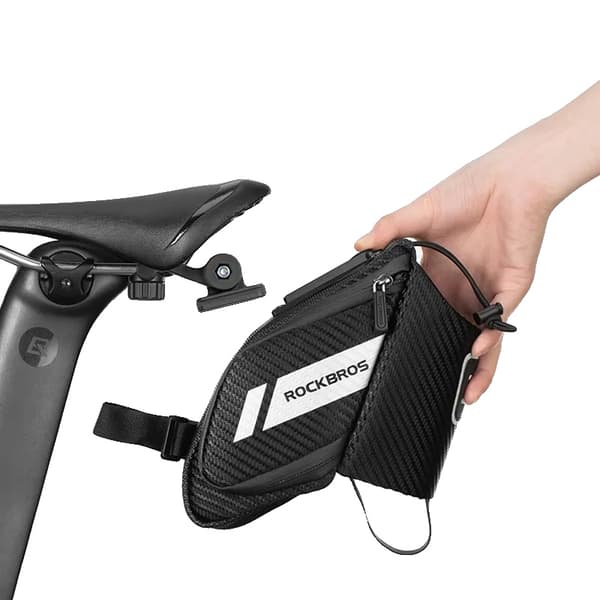 Cykelsadelväska, Vattenflaskficka, Regntålig Design,C32BK