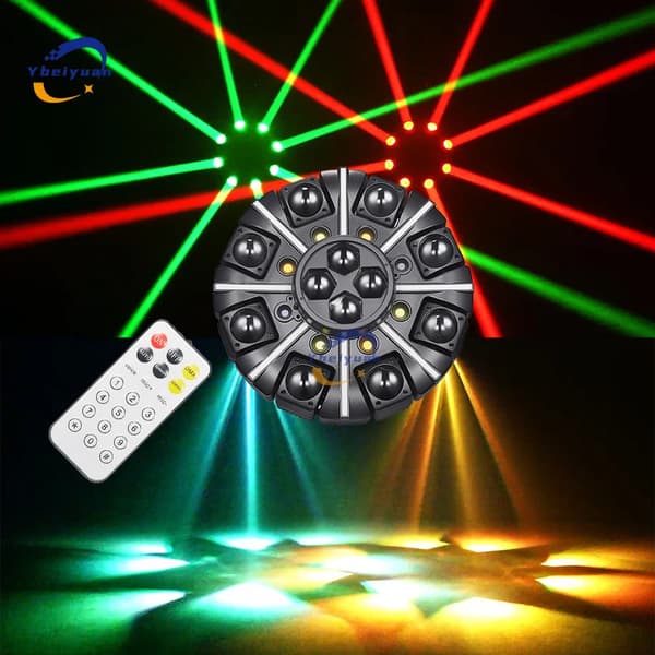 Scene Lys, DMX Kontrol, Multi-Farve Effekter,sort, EU stik