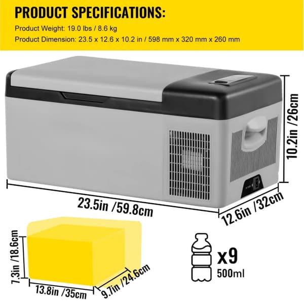 Bilfrys, Bärbar Design, Effektiv Kylkapacitet,15L