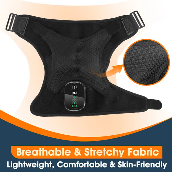 Varmepude, 3-hastigheds vibration, batteridrevet,sort