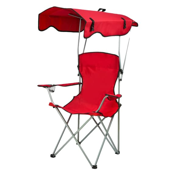 Fällbar Campingstol, Lättviktig, Solskydd,Röd