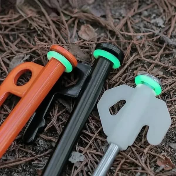 Silikontältspikringar, Luminös Funktion, Mångsidig för Camping,100pcs