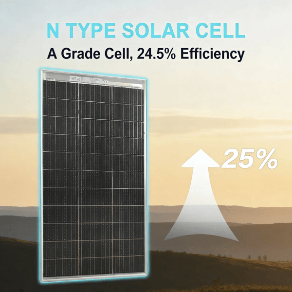 Solpanel, Høj Effektivitet, Holdbart Design,2stk 100w panel