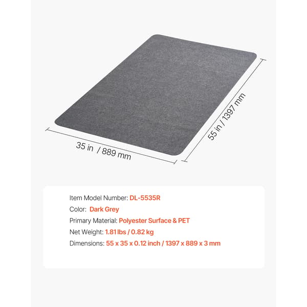Stolemåtte, Støttet Baggrund, Nem at Rengøre Overflade,55x35in Polyester