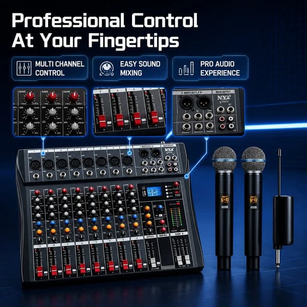 Lydmixer, Bærbar, Højkvalitets Mixing,CT8