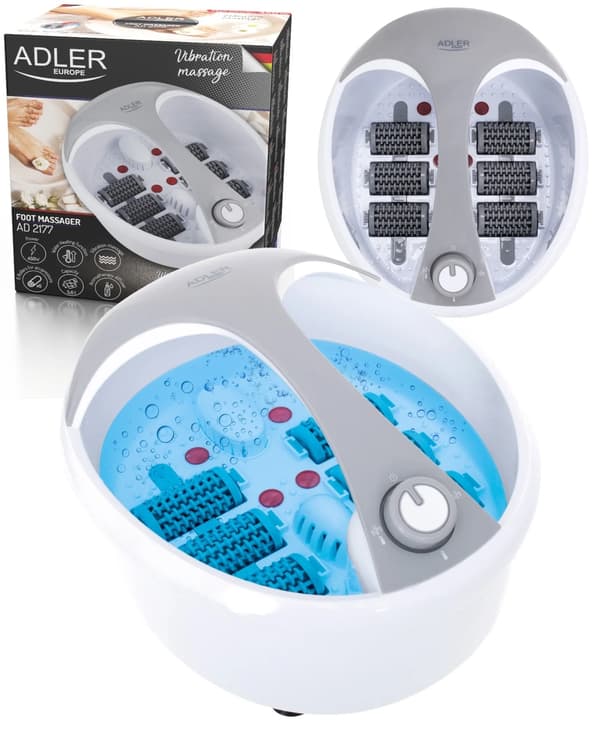 Fodmassageapparat, Boble- og Vibrationsterapi, Vandopvarmningsfunktion,HVID