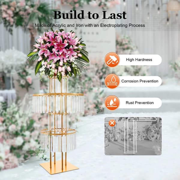 Blomsterställ, 5 nivåer, modern design,Guld