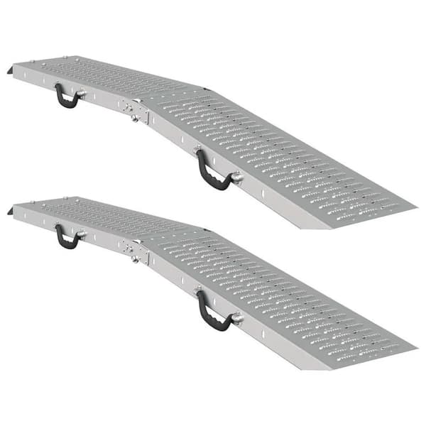 Laste ramper, robust stål, 200 kg kapacitet,Argent