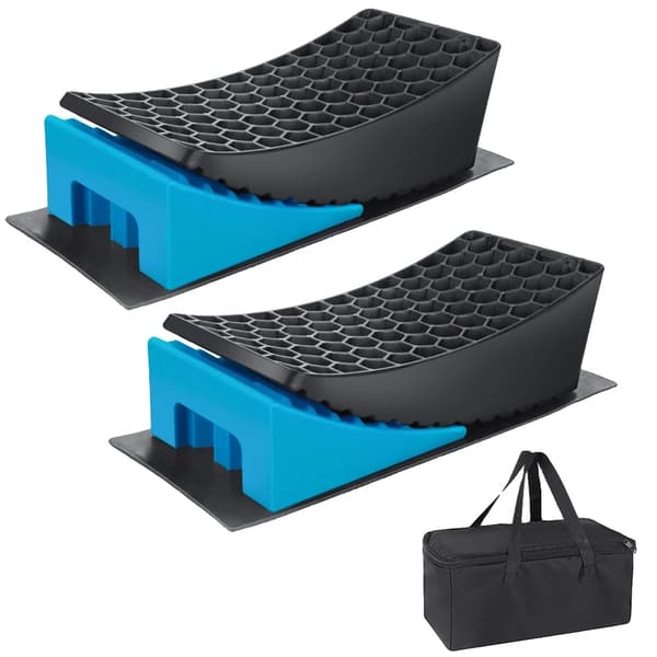 Ramp Chocks, Høj Belastningskapacitet, Bærbart Design,Blå
