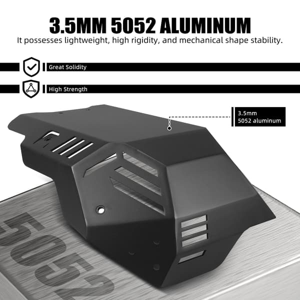 Motorbeskyttelse, Holdbart Aluminiumlegering, Letvægtsdesign,sort