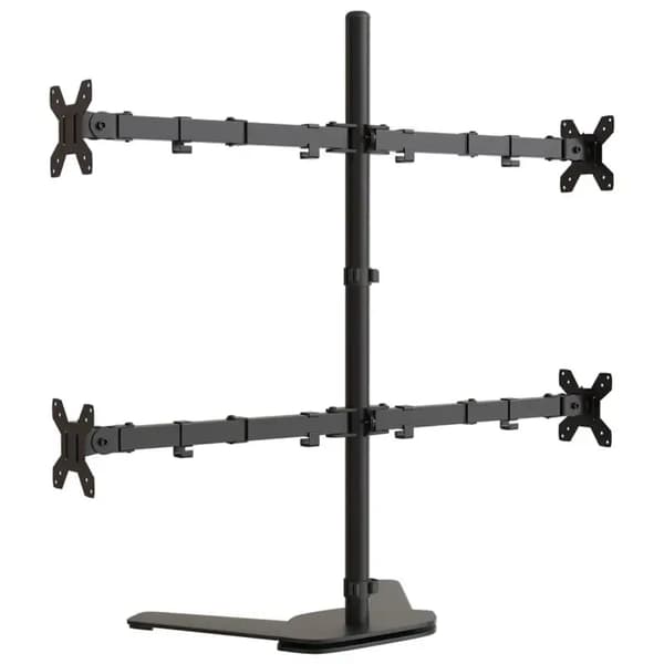 Monitorställ, Justerbar Höjd, Robust Stål Design,Svart