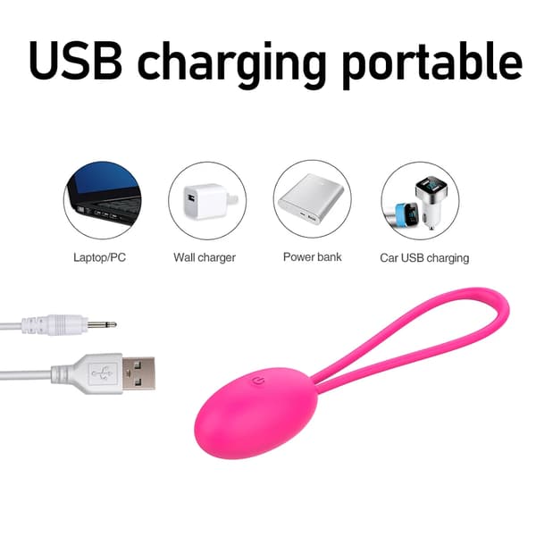 Trosvibrator, Bärbar Design, Multi-Hastighetsvibration, Rosa