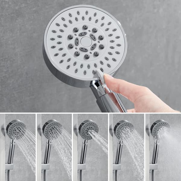Duschpanel, LED-belysning, samtida design,Ljusgrå