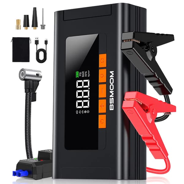Startkablar, 9000A Effekt, Bärbar Design,4000A 21800mah