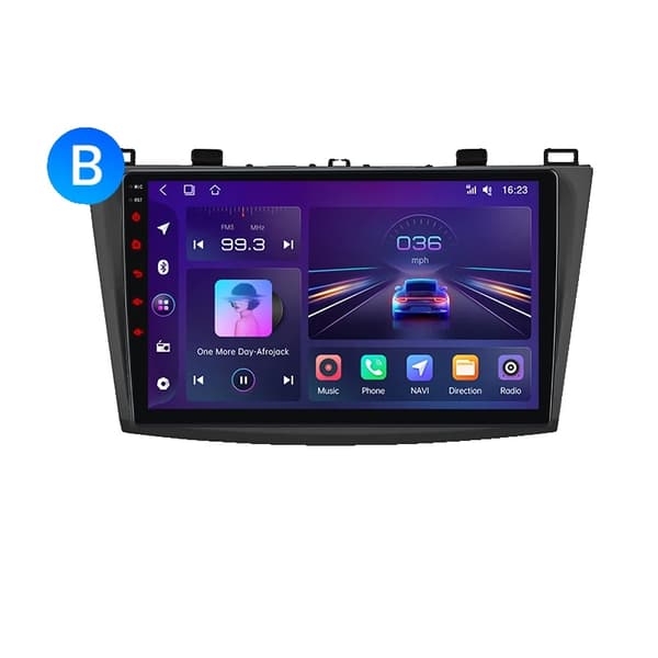 Bilradio, Smart Forbindelse, Navigationssystem, Kompatibel med Mazda 3 (BK) 2003-2009, Indbygget Køleventilator Android GPS Navigation
