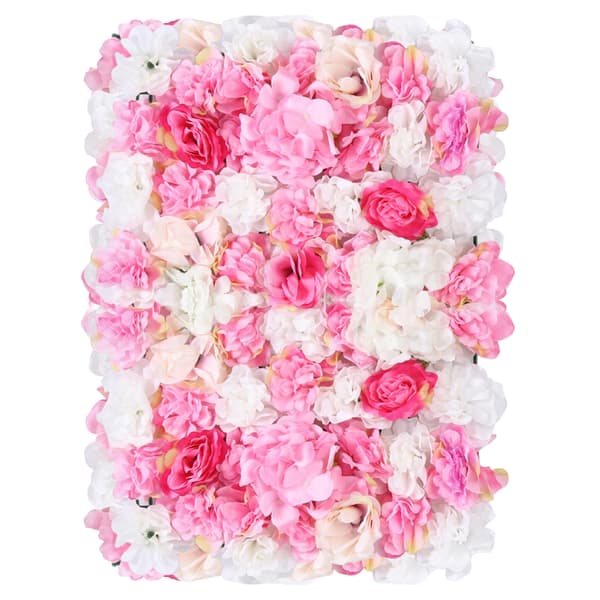 Blomvägg, Hållbar Utomhuspanel, Mångsidig Dekoration,Rosa