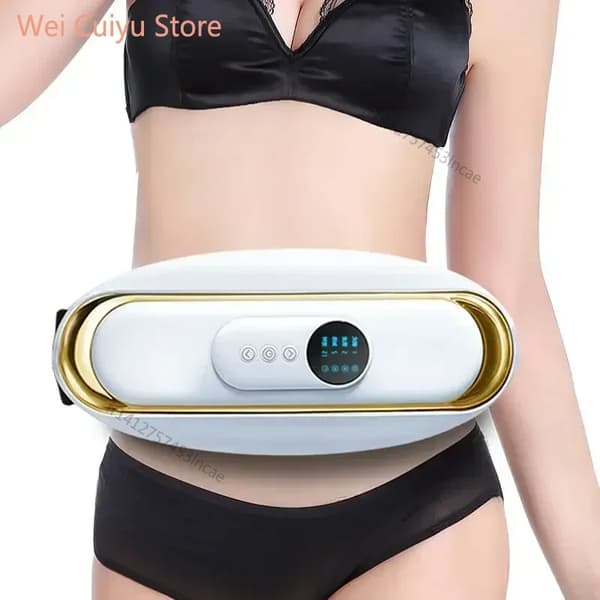 Abdominal Massagebælte, Vibrationsteknologi, Flere Massageindstillinger,HvidA