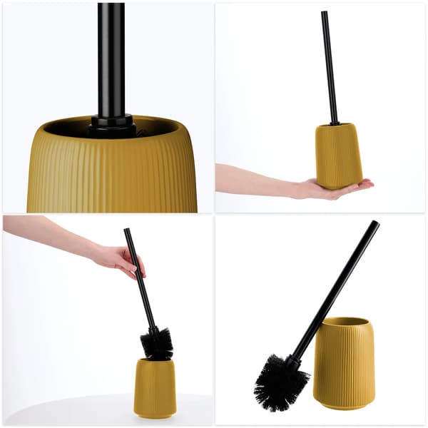 Toalettborste, Rund Design, Bekväm Förvaring,Orange