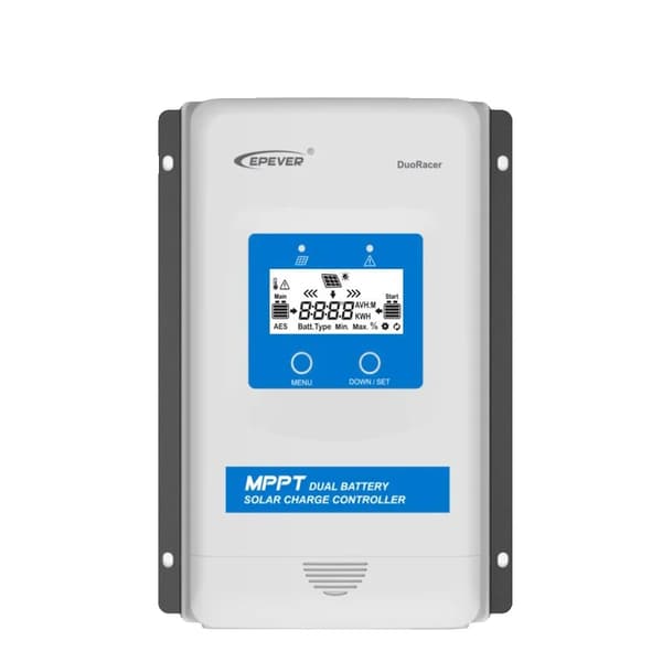 Solcontroller, Dobbeltbatterisystem, Realtidsmonitorering,30A, Kun Controller-a
