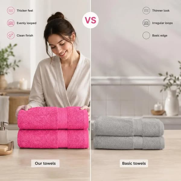 Hårhåndklæde, Blødt og Absorberende, Hurtigtørrende Ydeevne,Rose