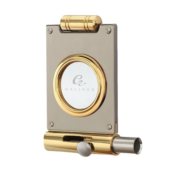 Cigar Cutter, Dobbelt Cigar Punch, Gaveindpakning,Guld