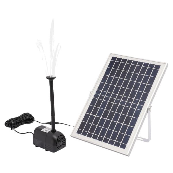 Vattenpump, solenergidriven, justerbar för utomhusbruk, Svart