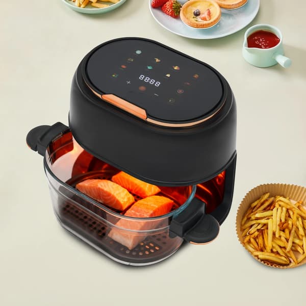 Air Fryer, Touch Screen, Stor Kapacitet,sort