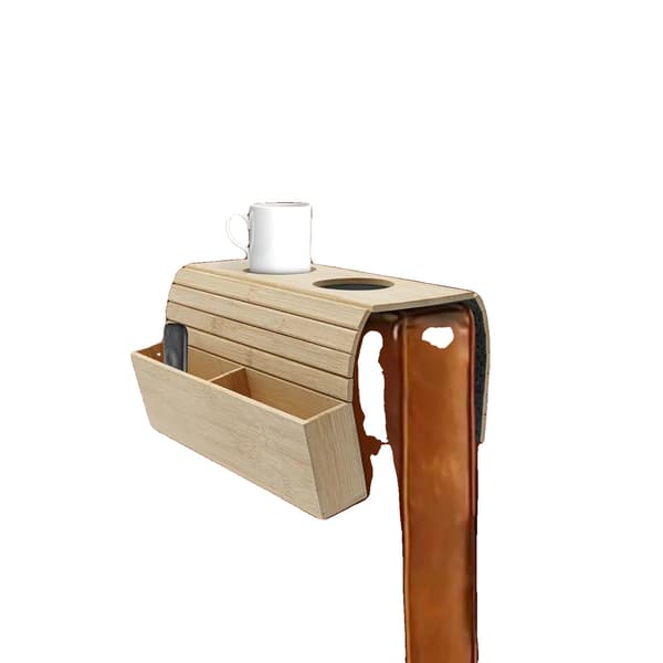 Bambu Soffbricka, Mått 34 cm x 49,5 cm, Vikt 1,4 kg, Rektangulär Form, Halkfri Botten, Minimalistisk Stil