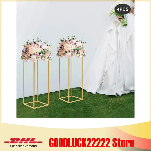 Blomsterstand, Elegant Design, Robust Jernkonstruktion,Guld, L