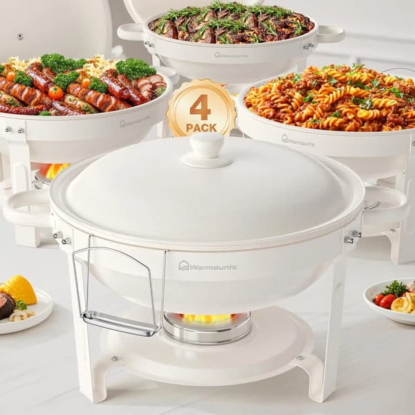 Chafing Dish, 5QT kapacitet, lättviktsdesign,4Pack