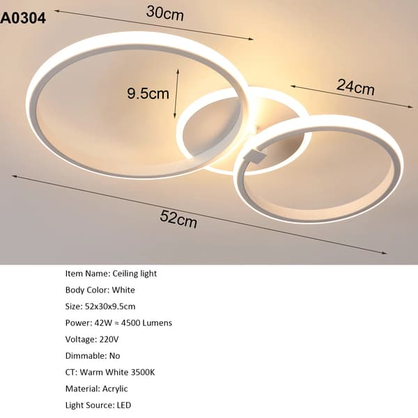 LED Loftlampe, Moderne Design, Energi Effektiv Belysning,A0304