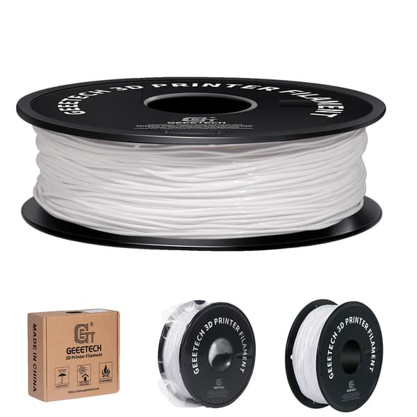 3D-printer filament, fleksibelt TPU-materiale, 1 kg spole,Hvid