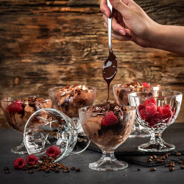 Glas Dessertkopper, 300ml Kapacitet, Rund Form, FCM Certificeret, Holdbart Glasmateriale, Elegant Design