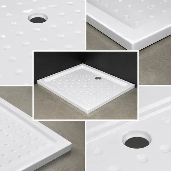 Duschbrunn, Texturerad Yta, Lätt Montering,VIT