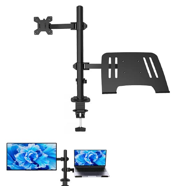 Monitorstand, 90° Rotation, Kabelhåndtering,sort