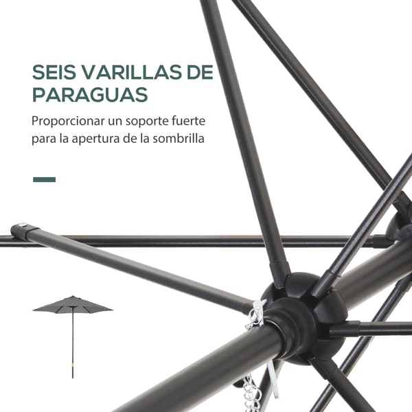 Udendørs Parasol, Ventilationsdesign, UV Beskyttelse,GRÅ