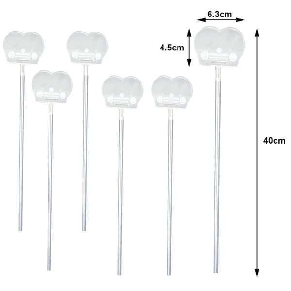 Ballonklipsholder, Robust Base, Alsidig til Begivenheder,Ingen base, 15stk