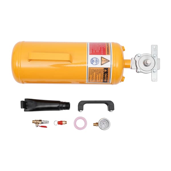 Däckpump, 8L kapacitet, max 145 PSI, GUL